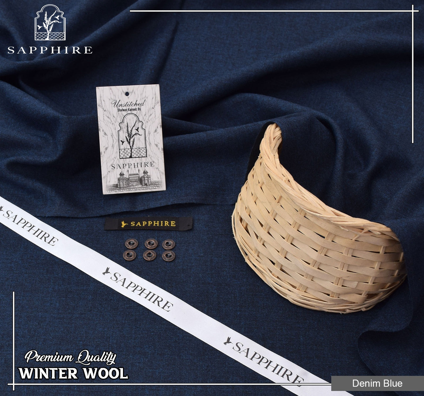 Saphire Pashmina Wool