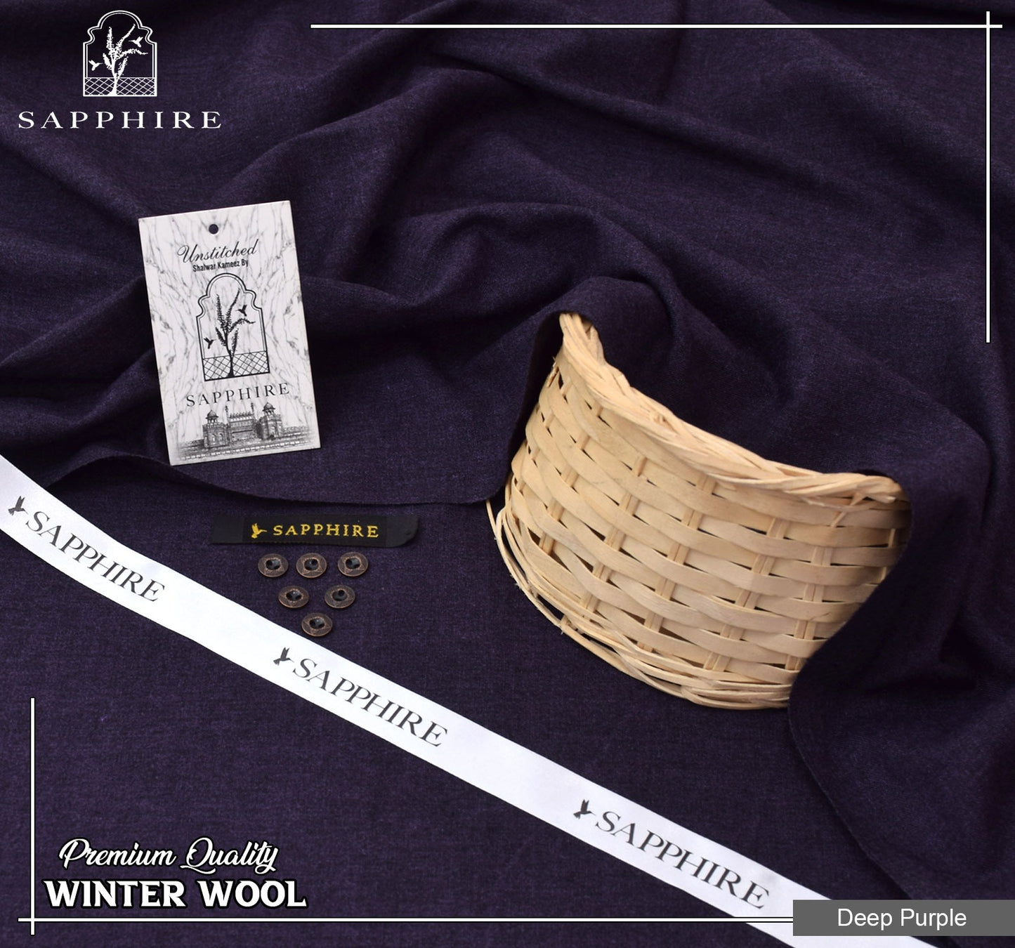 Saphire Pashmina Wool