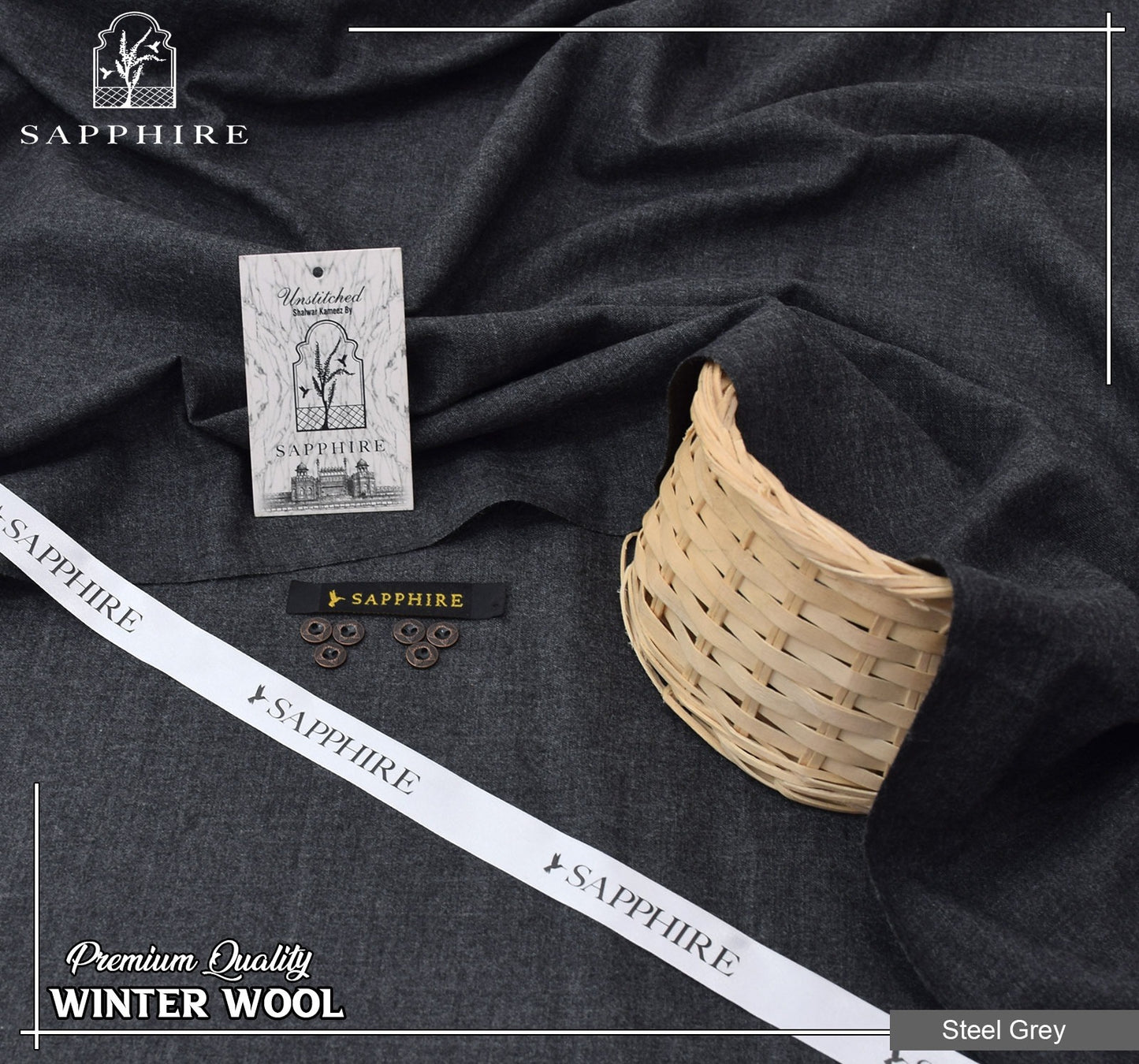 Saphire Pashmina Wool