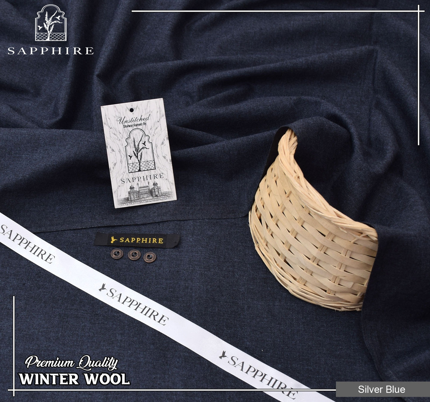 Saphire Pashmina Wool