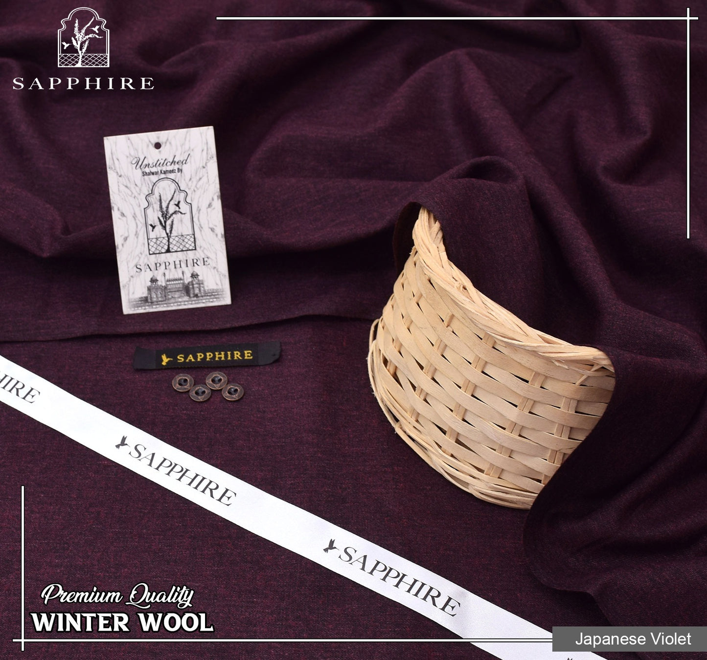 Saphire Pashmina Wool